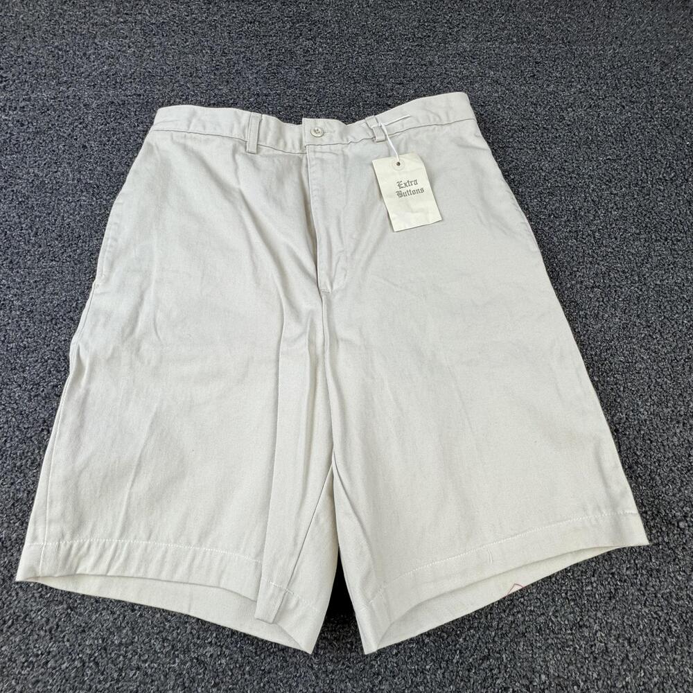 J.Crew Factory Store Shorts Mens 34 Beige Chino Cotton Canvas Classic Fit